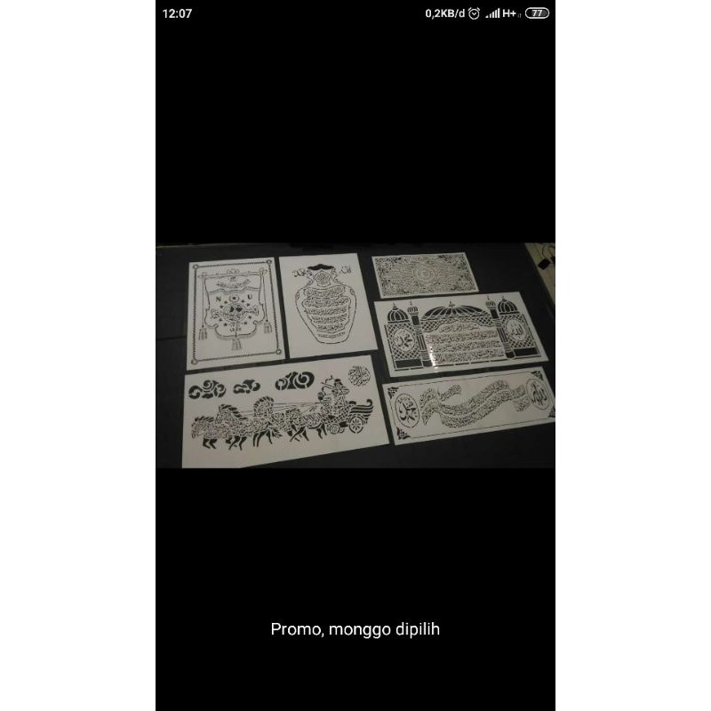 kaligrafi cetakan/mal figura