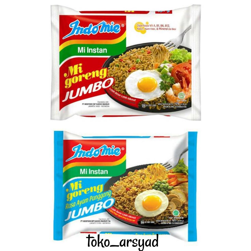 

Indomie Mie Instan Jumbo Goreng Spesial atau Ayam Panggang