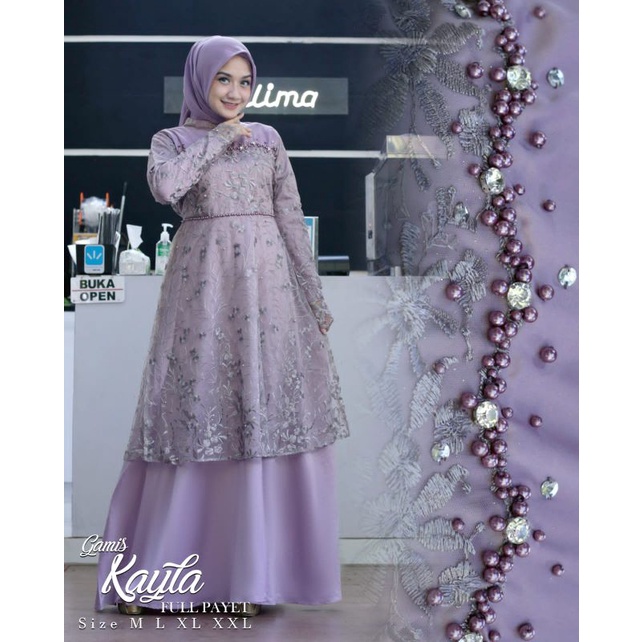 Gamis Kayla NK / Kebaya Brukat Modern / Dress Brokat / Kebaya Kondangan