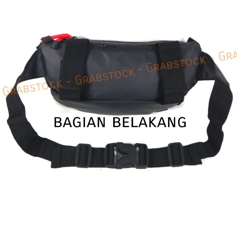 Waistbag Bike Anti Air Tas Pinggang Sepeda Bisa Selempang Ada Lobang Handsfree di Grabstock