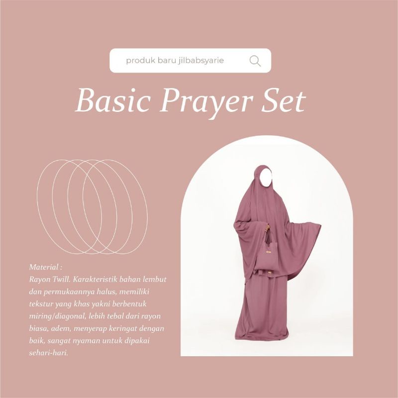 Basic Prayer set by Zanuba Hijab | Mukena Rayon murah