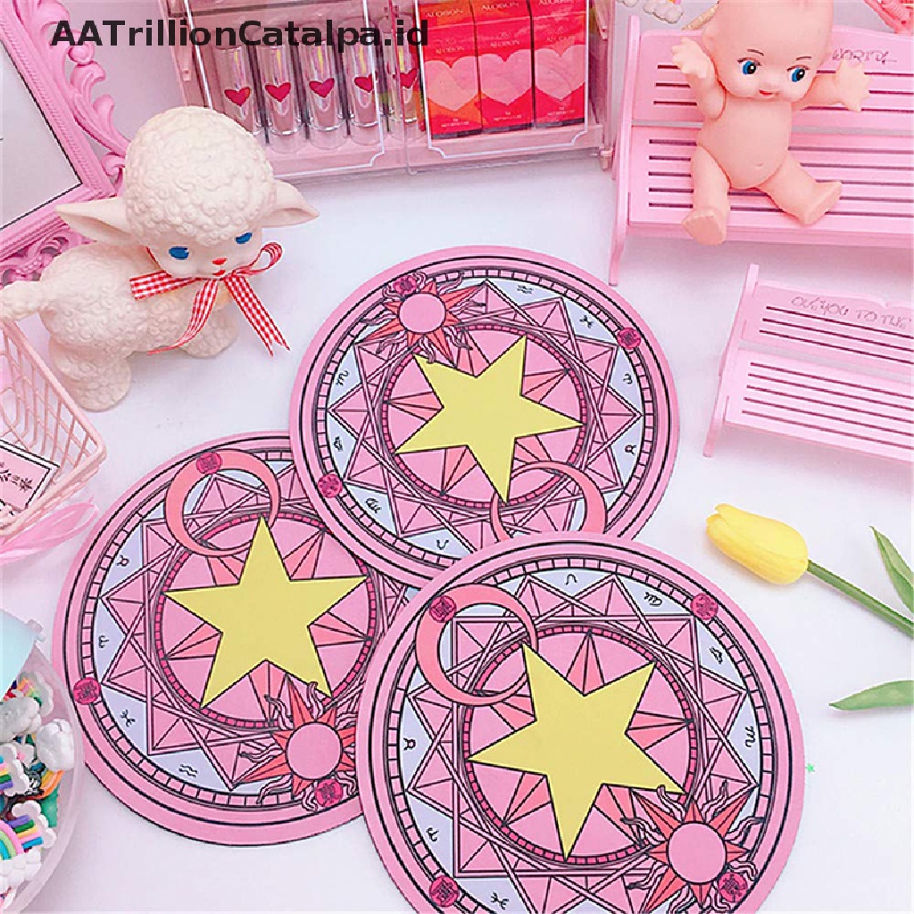 Aatrillioncatalpa Mouse Pad Bentuk Bulat Tebal Lembut Untuk Anak Perempuan