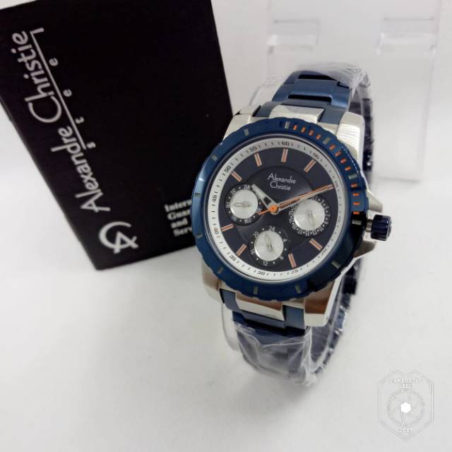 Alexandre Christie Ac6141 Blue Silver