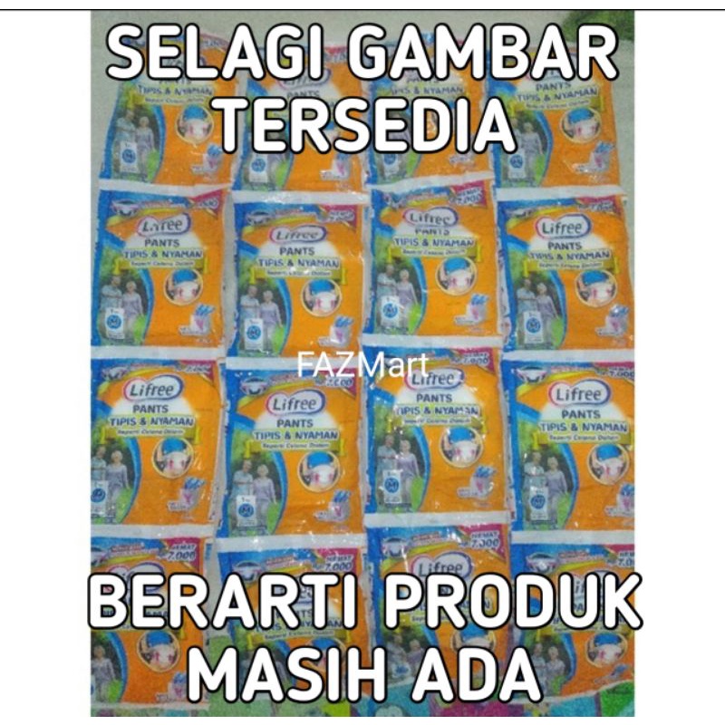 LIFREE PANTS POPOK CELANA DEWASA SIZE M L XL SACHET
