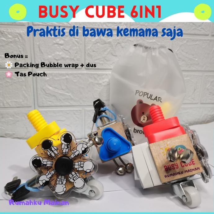 BUSY CUBE MAINAN MONTESSORI EDUKASI ANAK