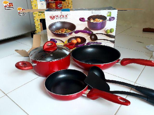 Supra Set Cookware 6 Pcs Panci Set Penggorengan Teflon