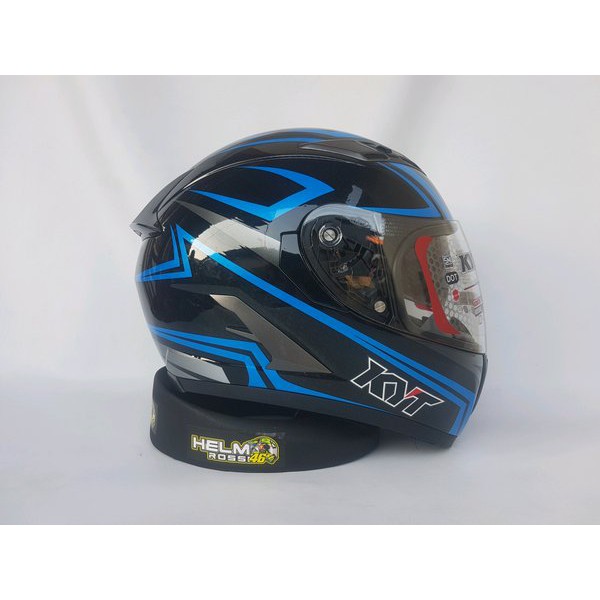 KYT FALCON - CARBON BLUE DOUBLE 2 VISOR