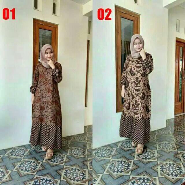 Gamis Batik Manggar, Padi, Sekar, Cantik, Kubis, Kipas, Daun
