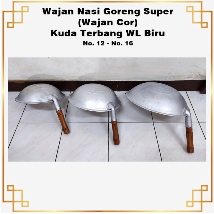 Wajan Nasi Goreng Super Kuda Terbang WL Biru No. 14