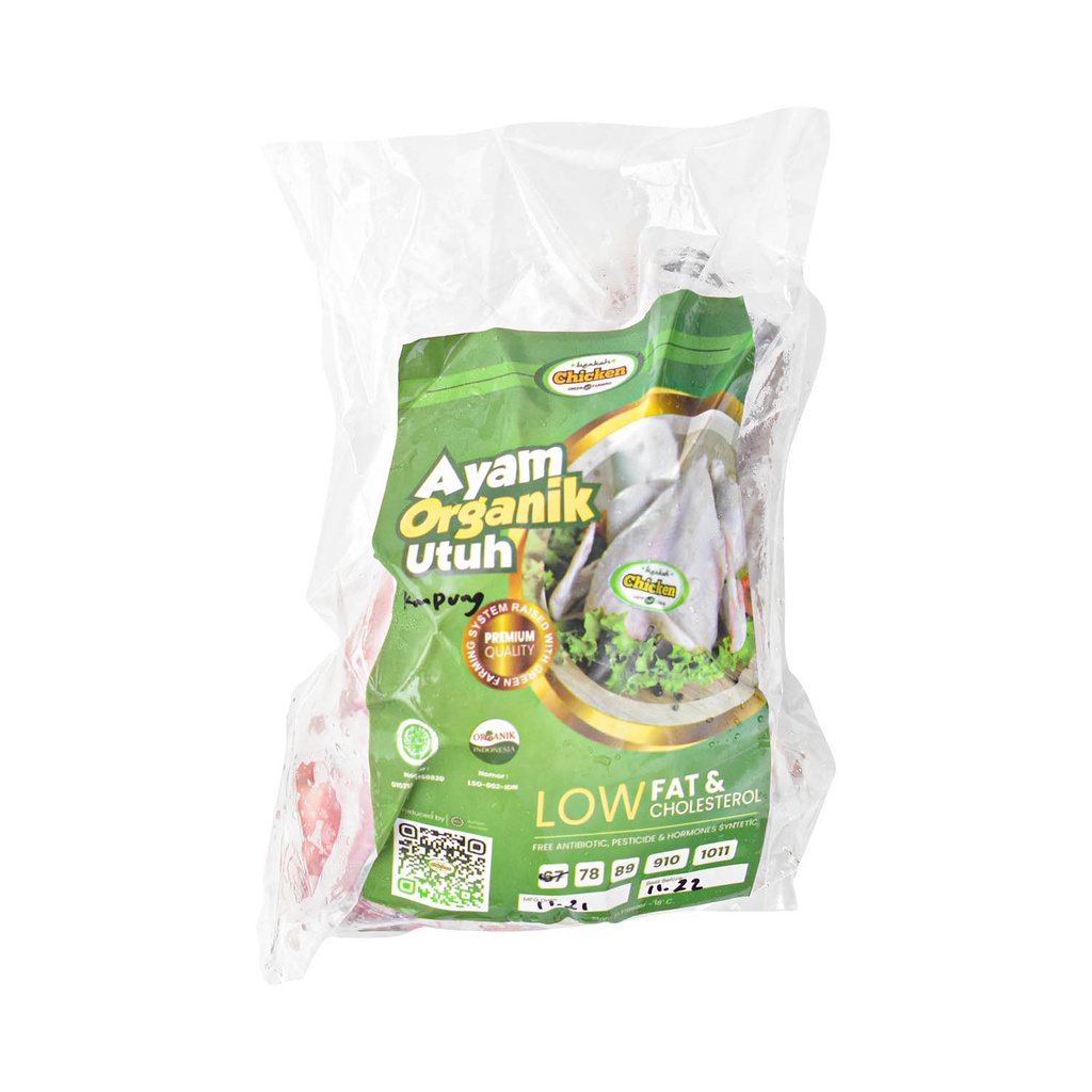 

Ayam Berkah Organik Frozen Ayam Kampung Utuh Organik 600 - 700 Gr
