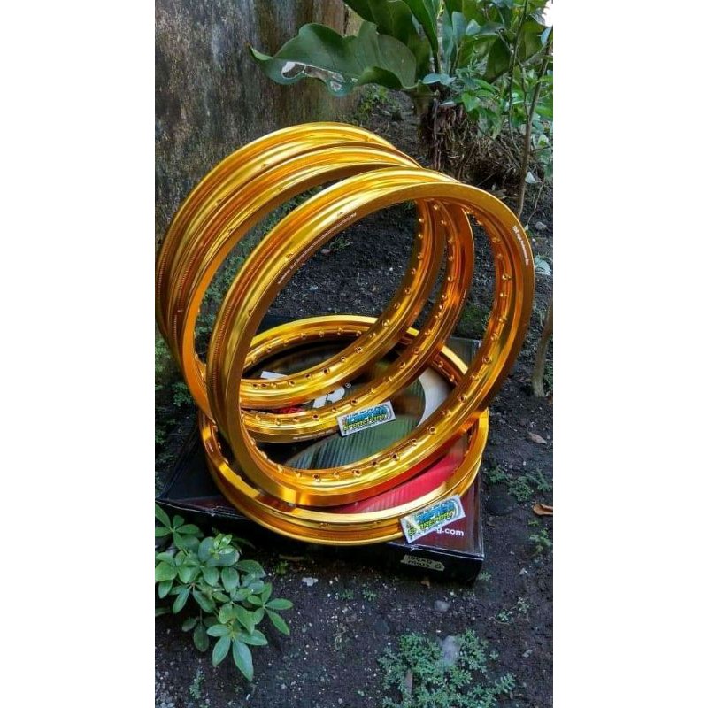 velg tdr gold miror ring 17 ukuran 160 185 set