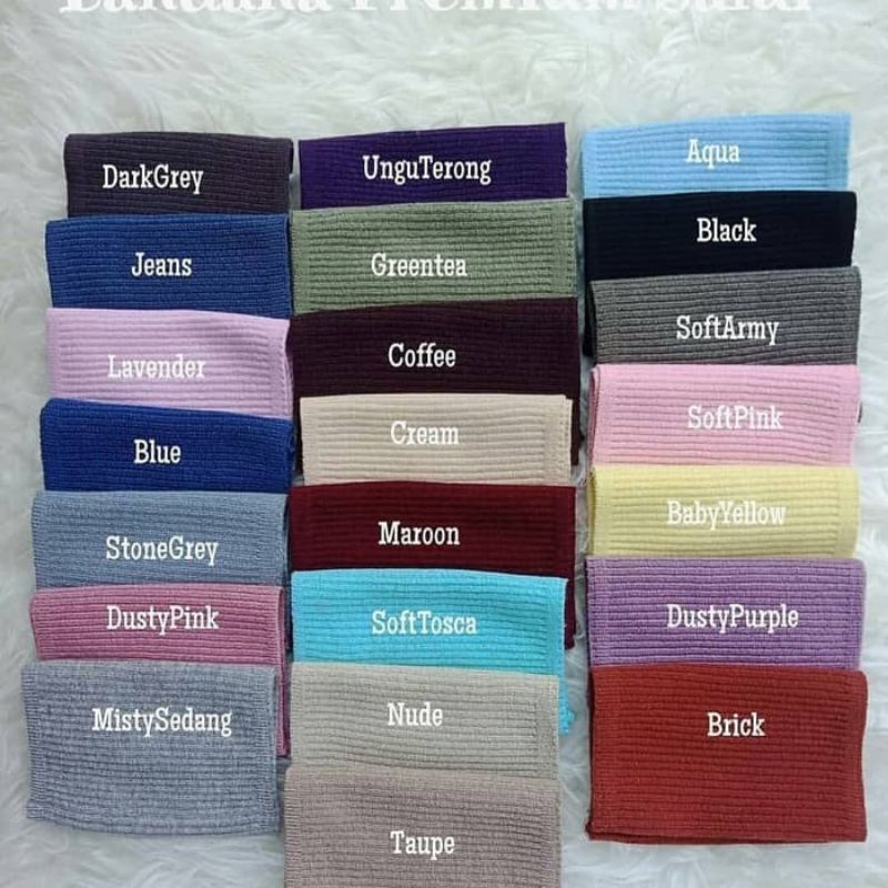 Inner Rajut Hijab 1 Warna Bandana Hijab Rajut