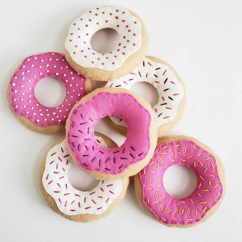 donat mainan donat flanel handmade mainan edukasi