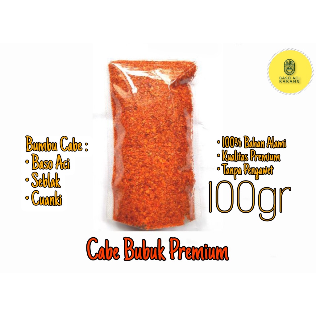 BUMBU CABE PREMIUM 100gr CABE BUBUK TABUR BUMBU BASO ACI SEBLAK CUANKI