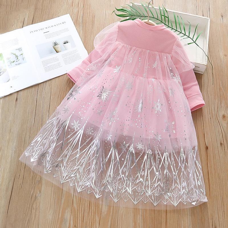 Dress Frozen Anak Gaun Pesta Ulang Tahun Baju Anak Princess Import