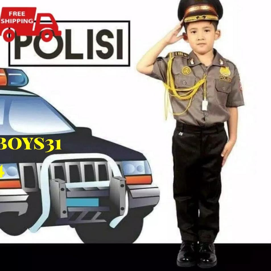 Muraaaahh.. BAJU POLISI ANAK DINES/SABARNA TANGAN PENDEK