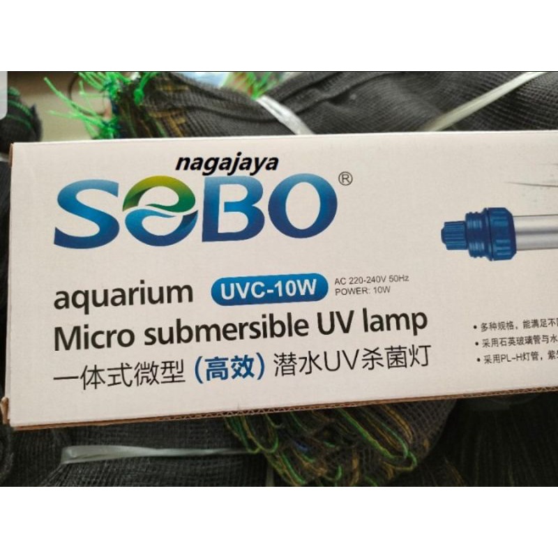 UV Sobo 10 watt lampu anti lumut aquarium dan kolam UVC-10 W