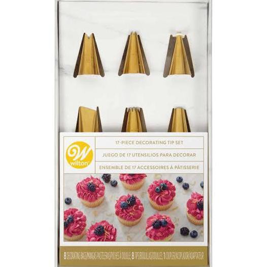 

Wilton decoarting tip set gold and navy