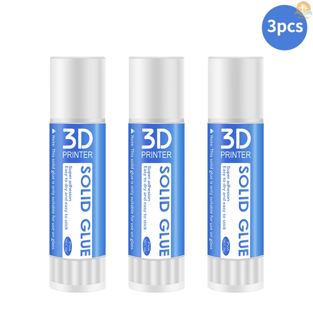 3pcs 3D Printer Solid Glue Stick Anti Edge Warping Adhesive Glue Non-toxic Washable for Hot Bed Platform Glass Plate