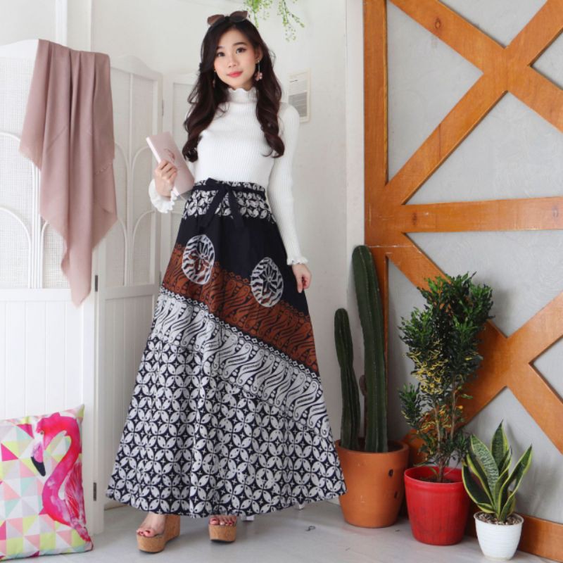 Rokbatik / Rok Batik Panjang / Rok Payung Bawahan Batik Wanita Panjang