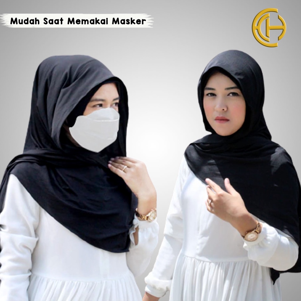 Pashmina Instan Jersey New Normal Series | Pashmina Lubang Telinga