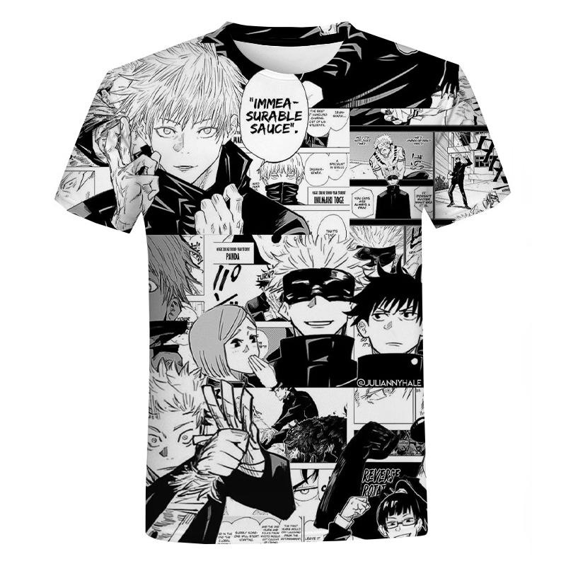 Tshirt Gojo Satoru Fullprint Jujutsu Kaisen Manga Anime Manga Premium Unisex