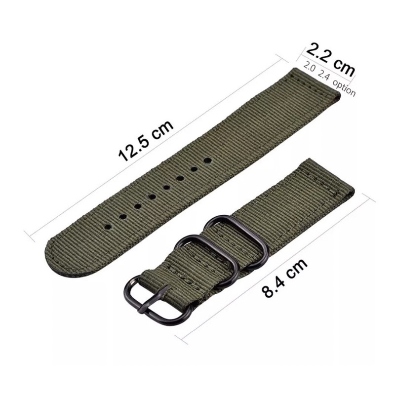 strap tali jam 20mm 22mm Universal Color Nylon Strap Amazfit samsung Xiaomi band