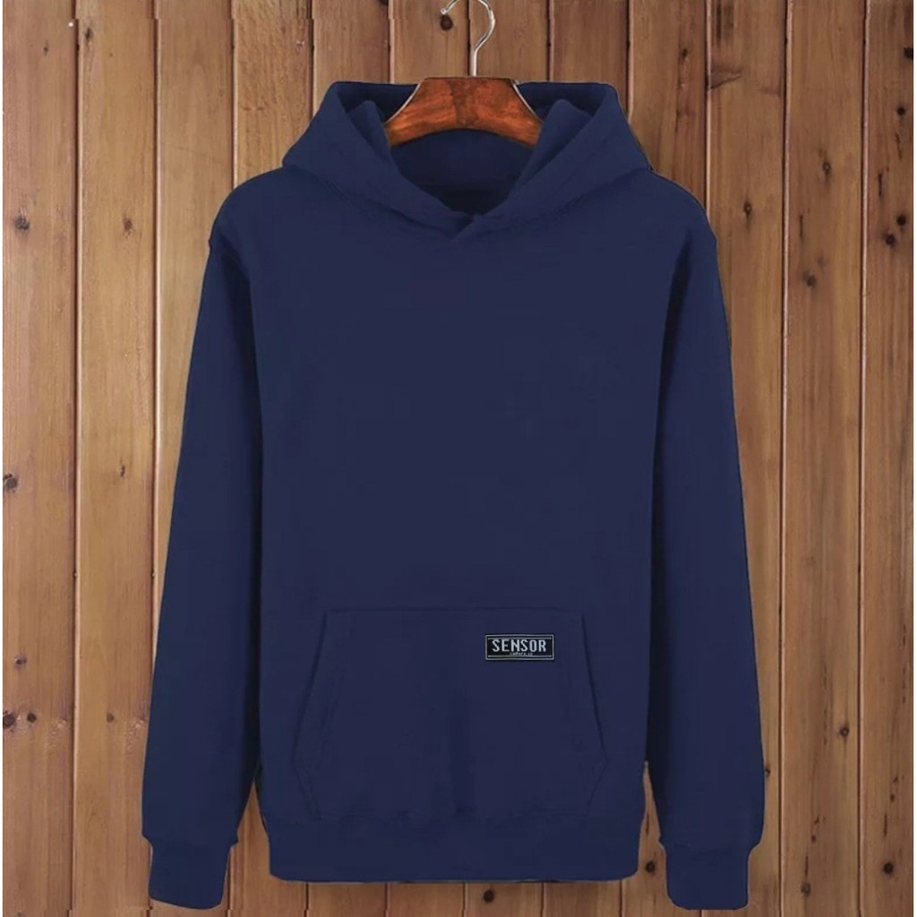 SWEATER PRIA POLOS HOODIE BAHAN FLEECE TEBAL UK L-XXL JUMBO
