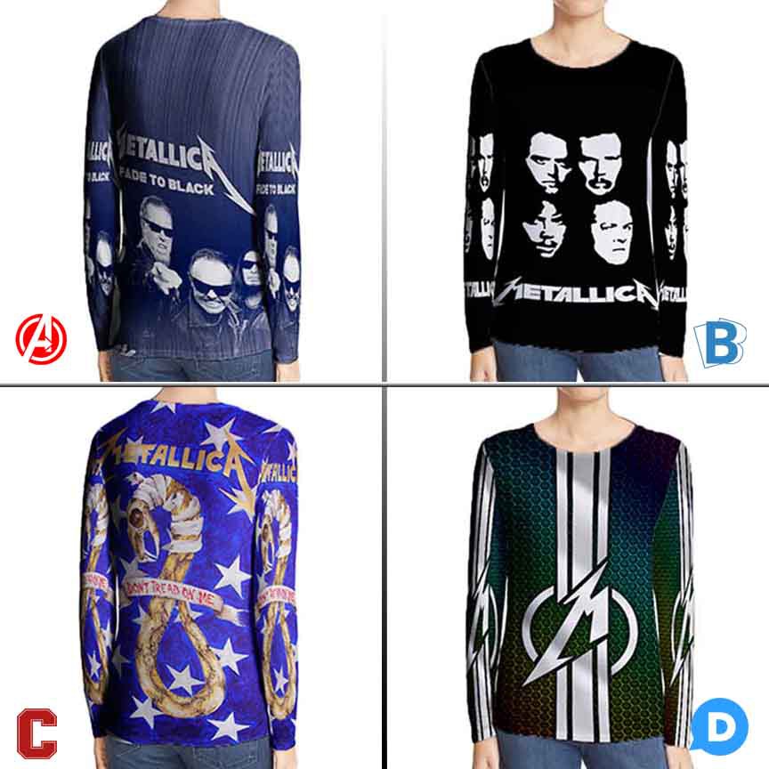 Metallica Tshirt Kaos Metallica Rock Band T-Shirt SKU - 7434106449440 Kaos Tangan Panjang