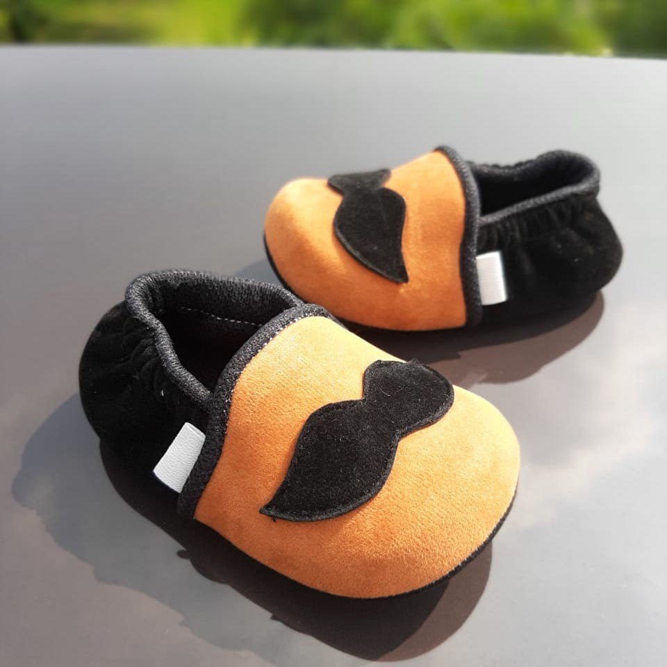 VINANDOZ PRL06 Sepatu Bayi Prewalker Newborn anak 1_11 bulan - Motif kumis