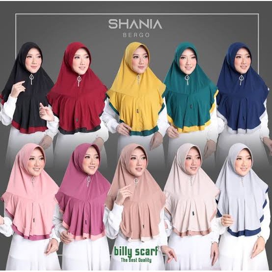 COD Hijab Bergo Jilbab Shania Ori BILLY SCARF Khimar Wanita Syari Terbaru 2021 Dan Termurah kerudung
