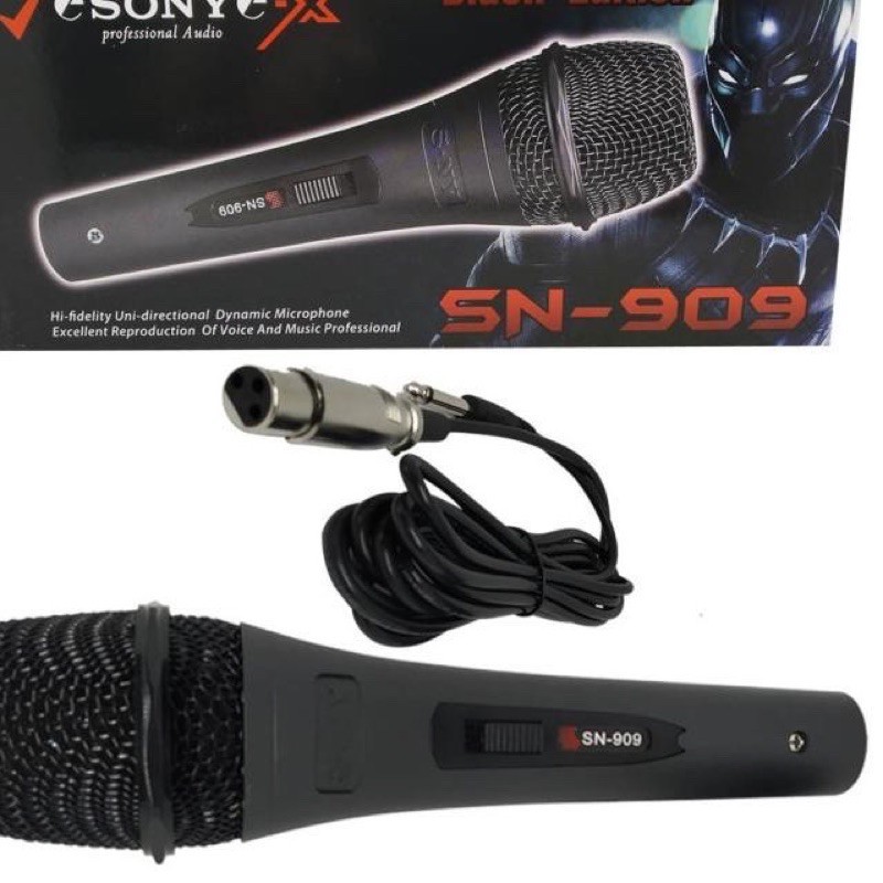 Mic Mik Microfon Karaoke Kabel Besar suara Bagus Mix Sony Sn 909 Black Edition LIMITED PROMO