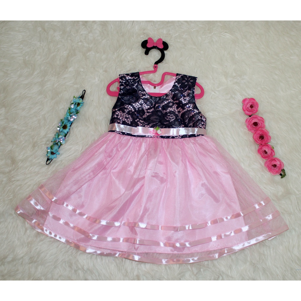 Dress kids Sari/Dress Anak Perempuan / Gaun Pesta Anak Umur 3-5 tahun/Brukat Kombi Tutu