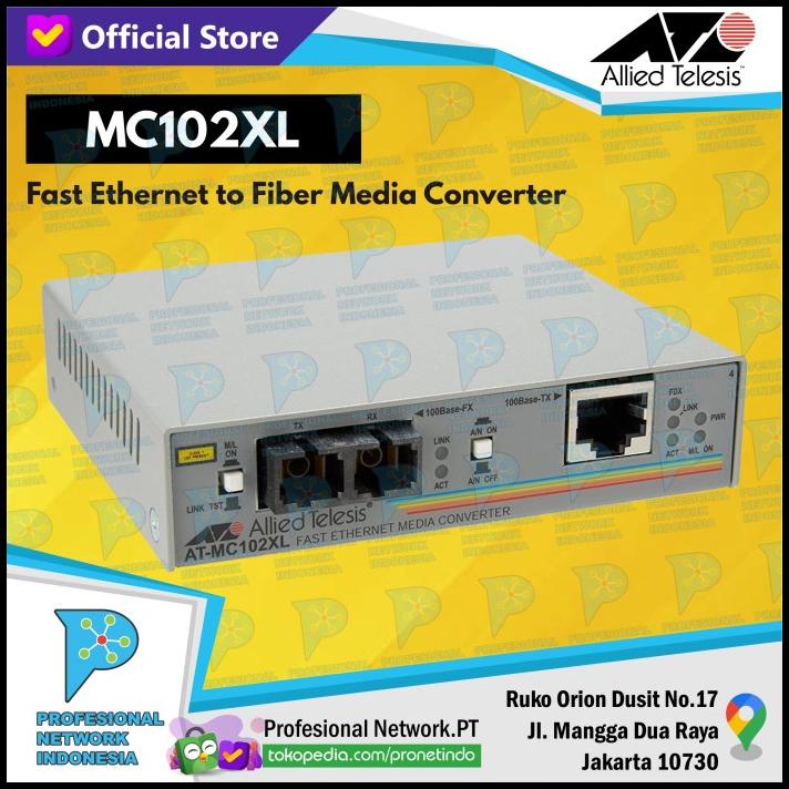 Allied Telesis At-Mc102Xl Media Converter 100Basetx To 100Basefx