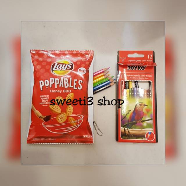 

Tempat pensil LAYS uniq bahan kulit elastis komplit dengan crayon
