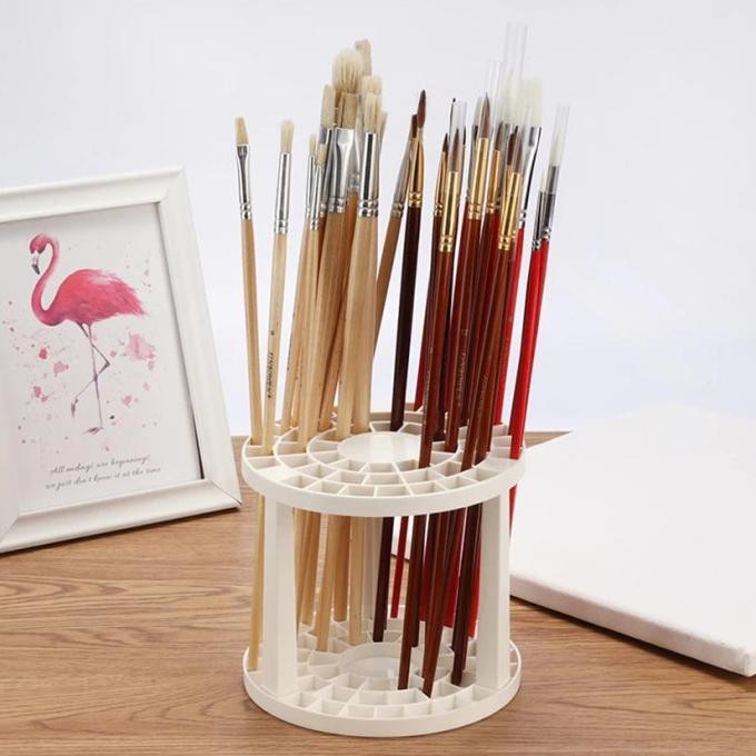 

49 Lubang Tempat Kuas Lukis Cat Brush Pen Holder Alat Rak Pulpen Paint