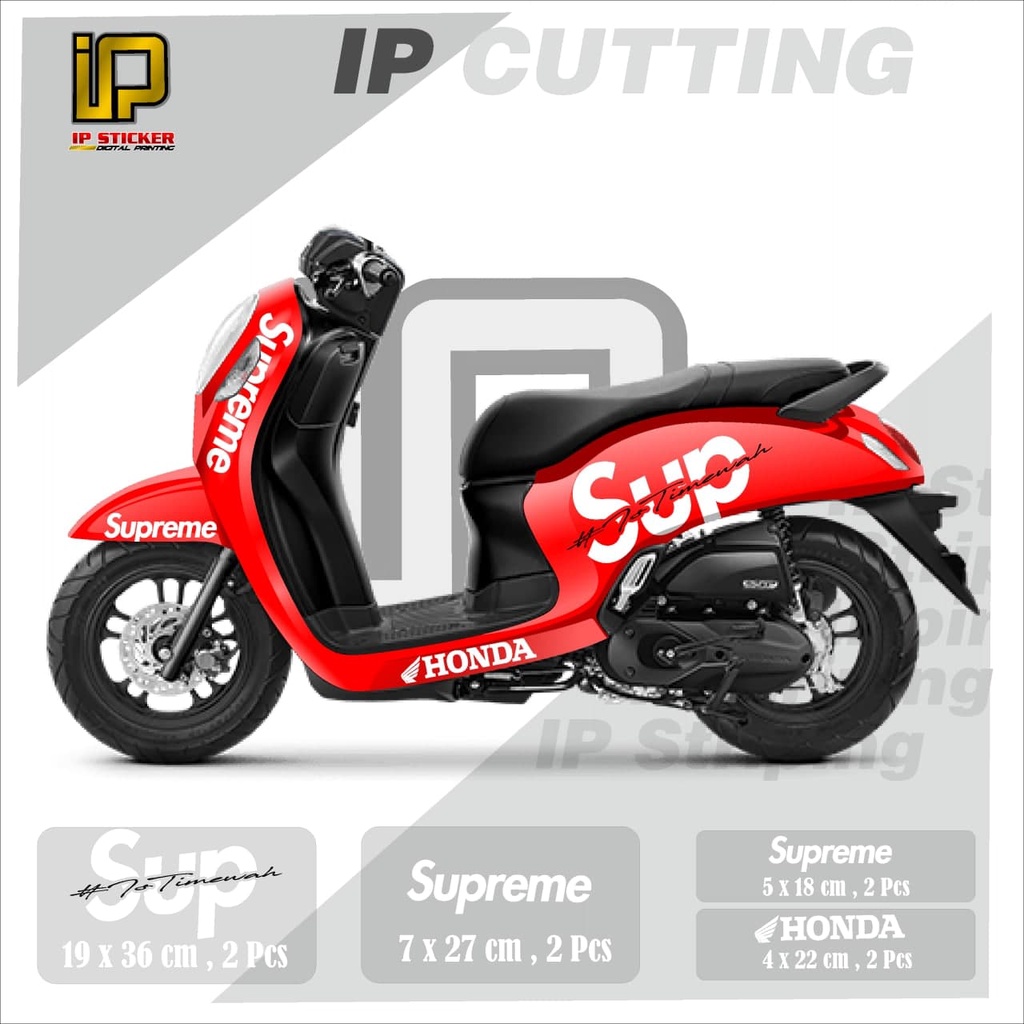 scoopy(supreme)sticker cutting scoopy(supreme)motor honda motor sticker variasi Racing(cod) stiker