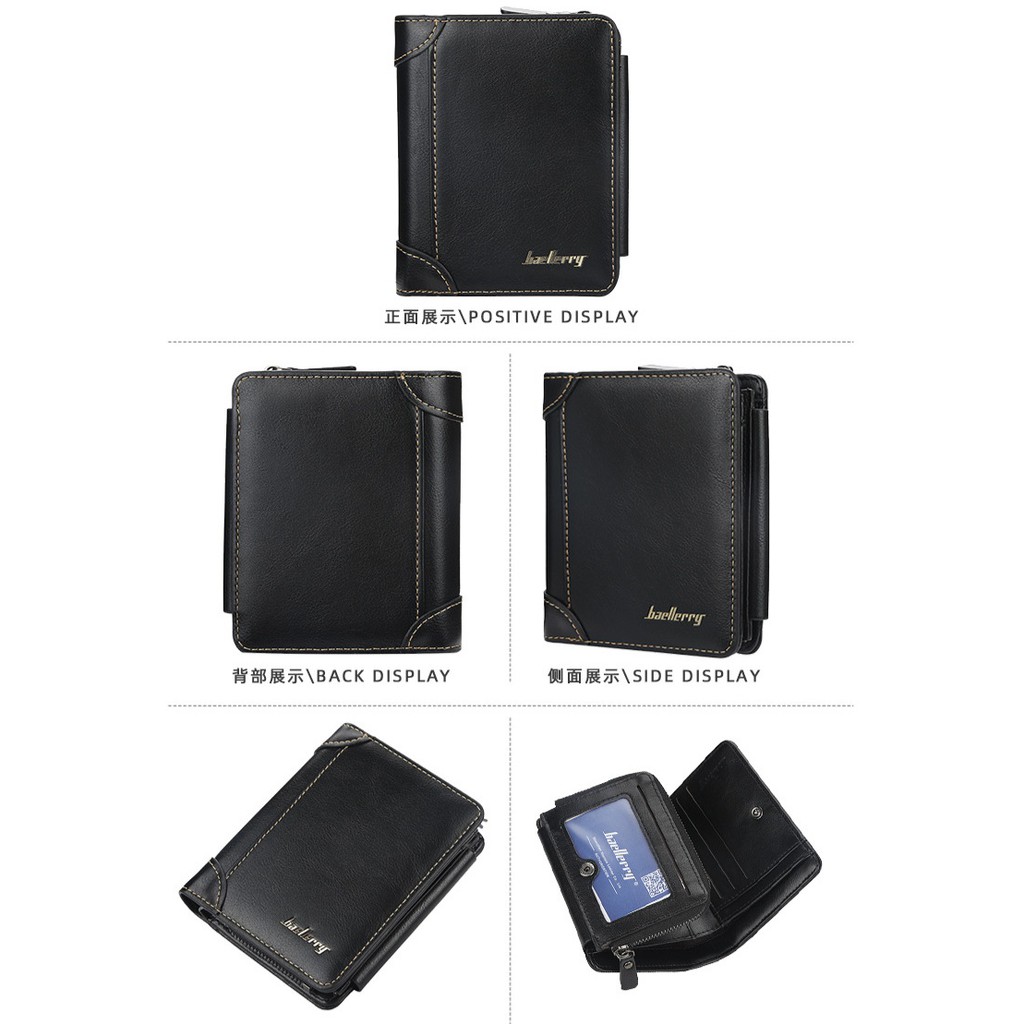 DOMPET KECIL BAELLERRY ORIGINAL PREMIUM KULIT IMPORT PENDEK LIPAT PRIA WANITA BRANDED DIVOCK MURAH