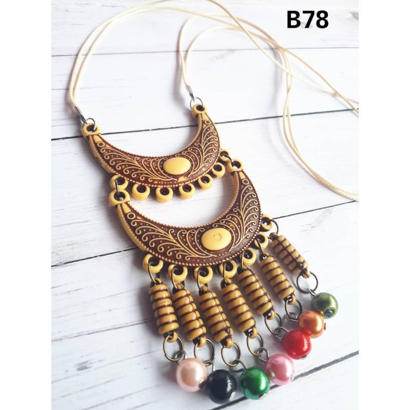 Kalung Etnik B78 Minang Aksesoris Kalung Perempuan Kalung Hijab Tali Panjang Kalung Pesta