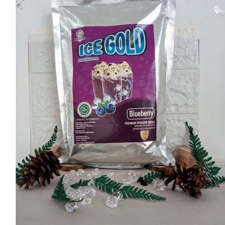 

Powder Drink Premium Ice Gold Mix Rasa Blueberry 1 Kg