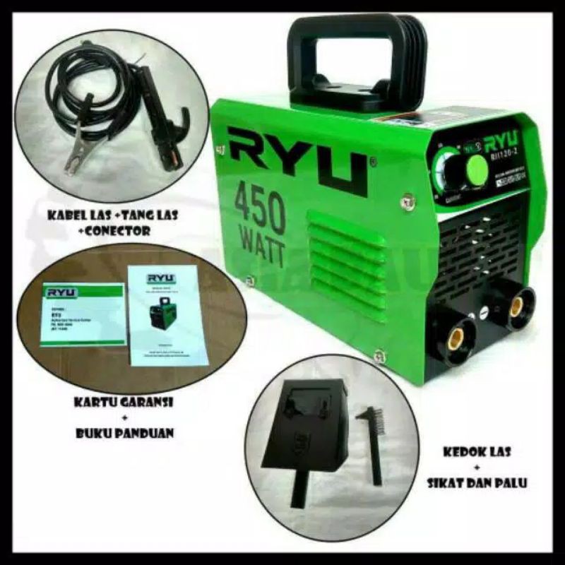 Mesin Trapo Las Ryu 450 Watt RII 120-2 / MESIN las RYU 450 W 120 A