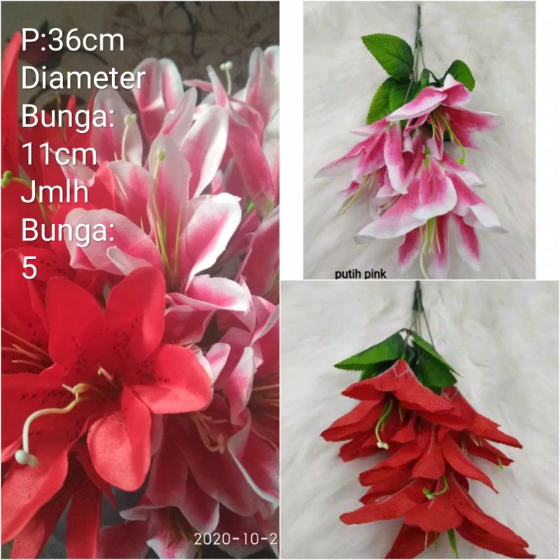 Bunga Artificial / Bunga Palsu / bunga lily/bunga Artificial murah/buket bunga Artificial