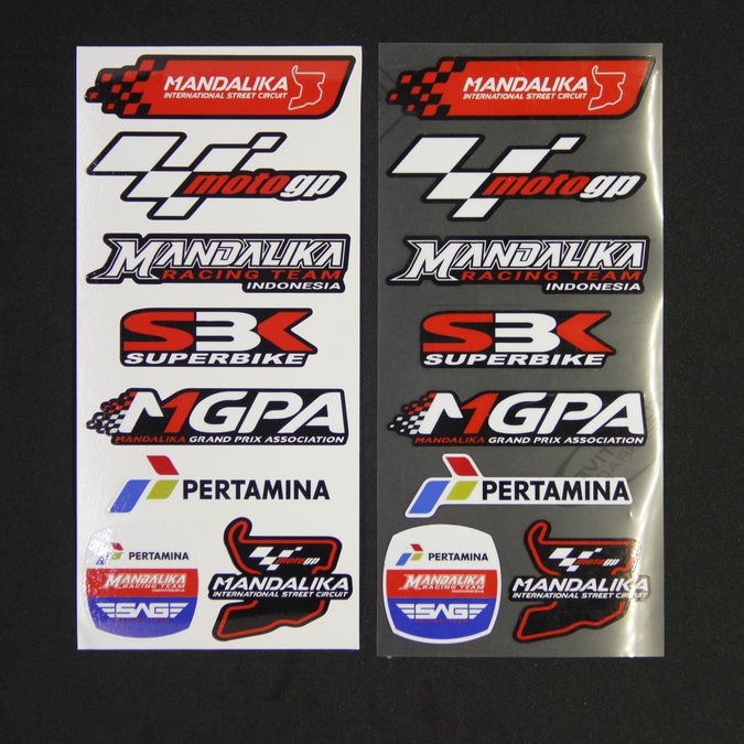 stiker motor logo Mandalika/MotoGP/SBK superbike/MGPA/Pertamina sticker pack aestetic waterproof