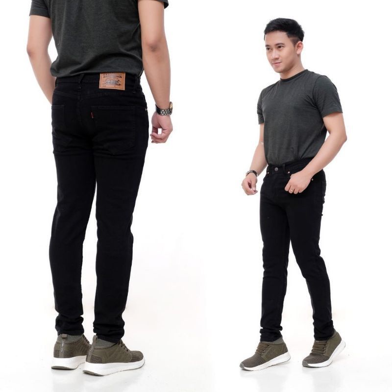 (PROMO) Celana Jeans Pria Panjang Slim Fit Bahan Stretch Melar Ukuran 27-38