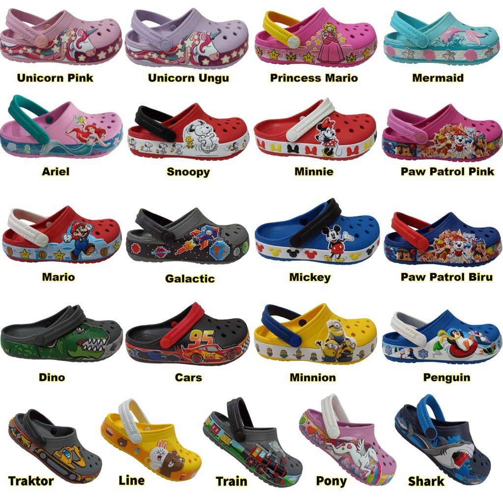 Crocs ANAK FUN LAB / Crocs Karakter / Crocs Anak / Sandal Anak / Sepatu Sandal Anak / Crocs KIDS