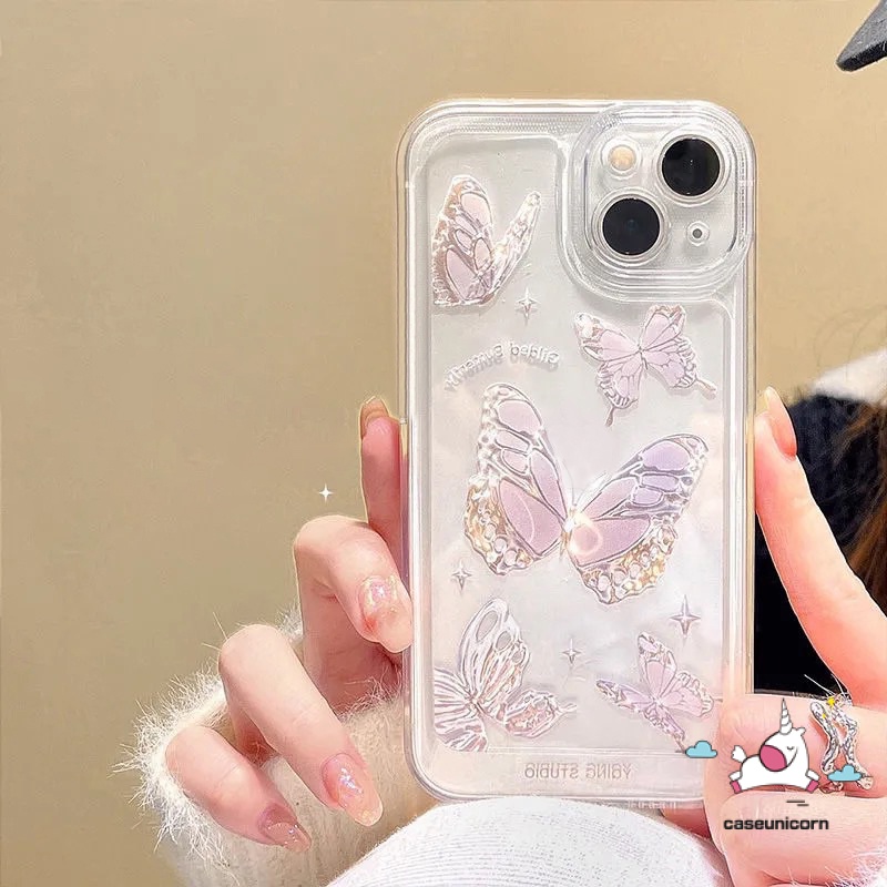 Soft Casing Realme C55 10 C25s C12 C21Y 8i 8c31 C33 C35 C11 C25Y C25 C15 C20 C21 C3 Case 6i 5 8pro 9i 9pro 10pro Plus Ins Fantasy Butterfly Clear Angel Eyes Cover Pelindung