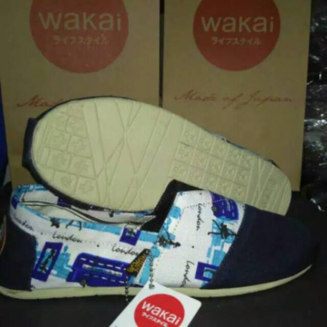 Sepatu Wakai Navy London Original