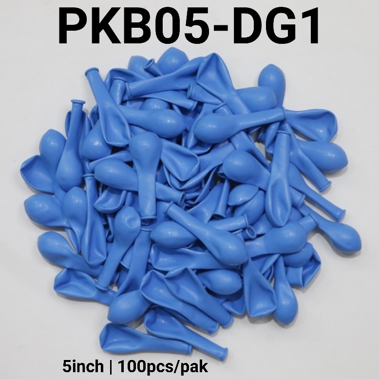 PKB05-DG1 Balon latex 5 inch 1 pak 100 doff sky blue biru muda (Balon Latex Bulat Doff) papaya balon