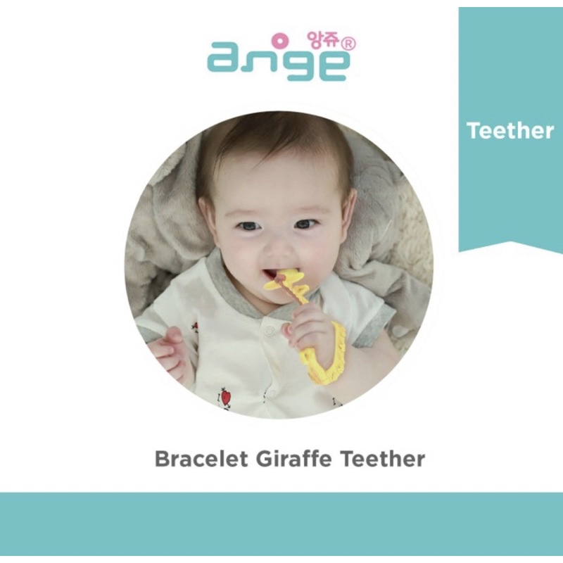 ANGE 3D Giraffe Bracelet Teether - Gigitan bayi