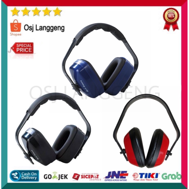 BISA COD |  Ear Muff EM 92 ,Black (EM92BK), Red (EM92RD), and Blue (EM92BL)